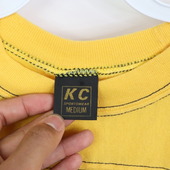 80s Mens XS Colorado Nature Print T Shirt Yellow - Picture 6 of 8